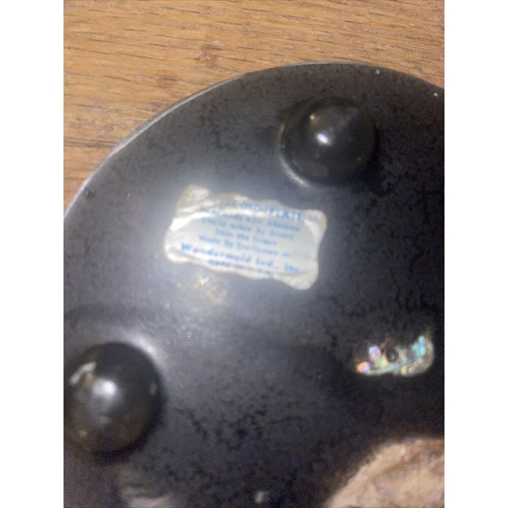 Vintage Lucite Hot Plate - Mother of Abalone - Wondermold Ind. Inc 5.5 Inch